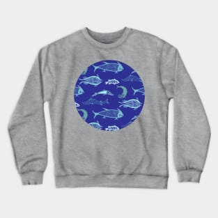 Ancient Fish - Mycenaean Art - Minoan Art Crewneck Sweatshirt